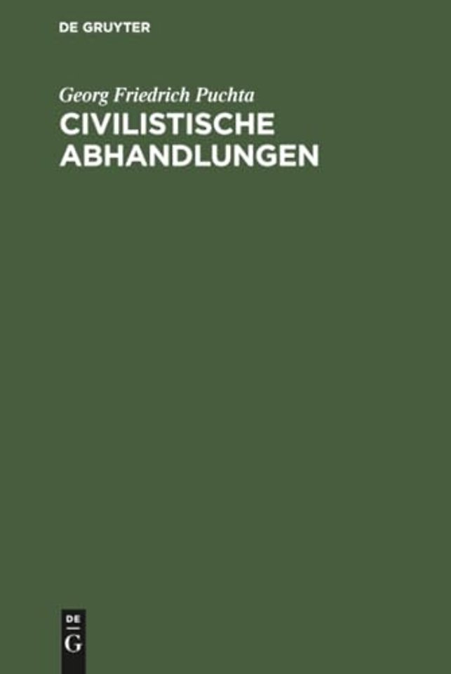 Civilistische Abhandlungen