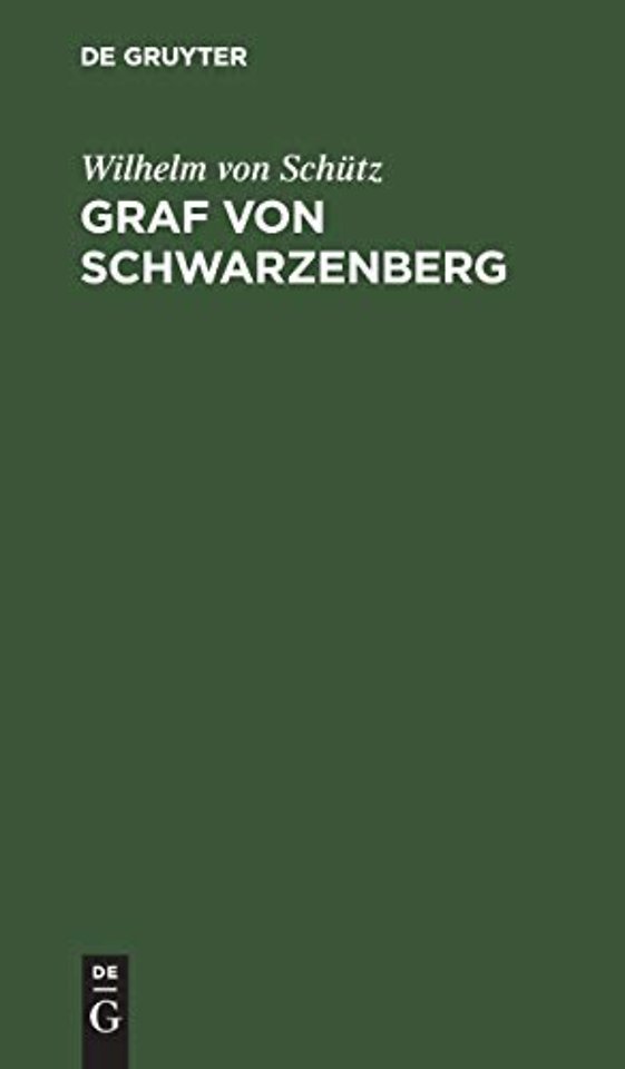 Graf von Schwarzenberg – Schauspiel