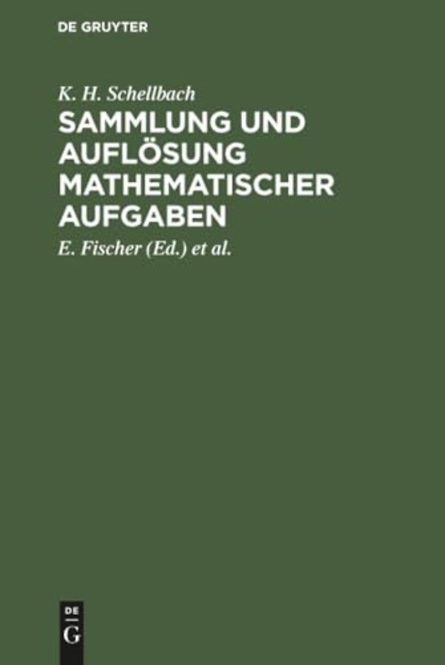 Sammlung und Auflösung mathematischer Aufgaben