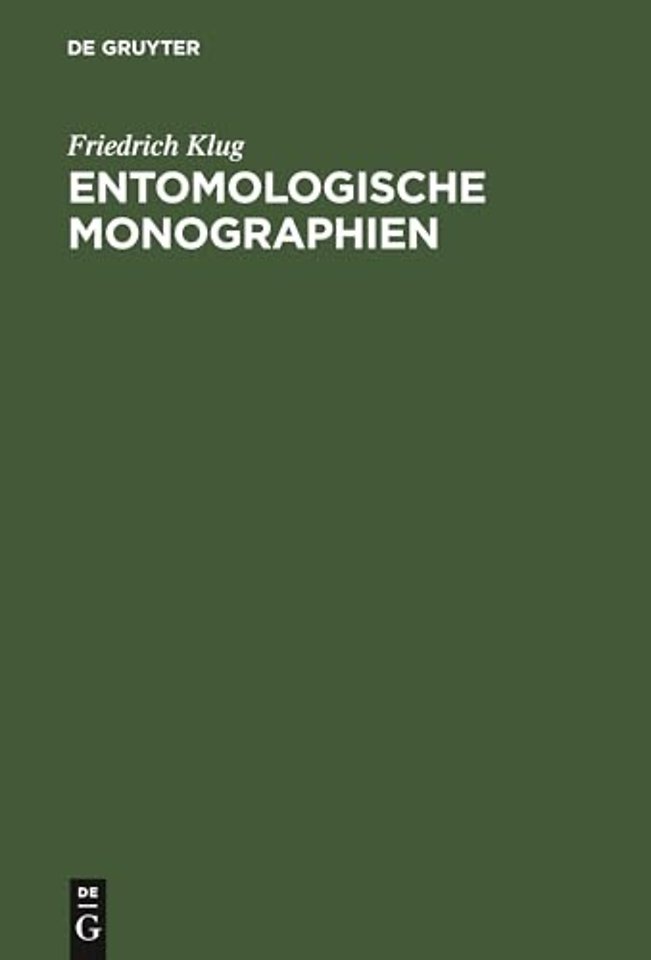 Entomologische Monographien – Mit 10 illuminirten Kupfertafeln