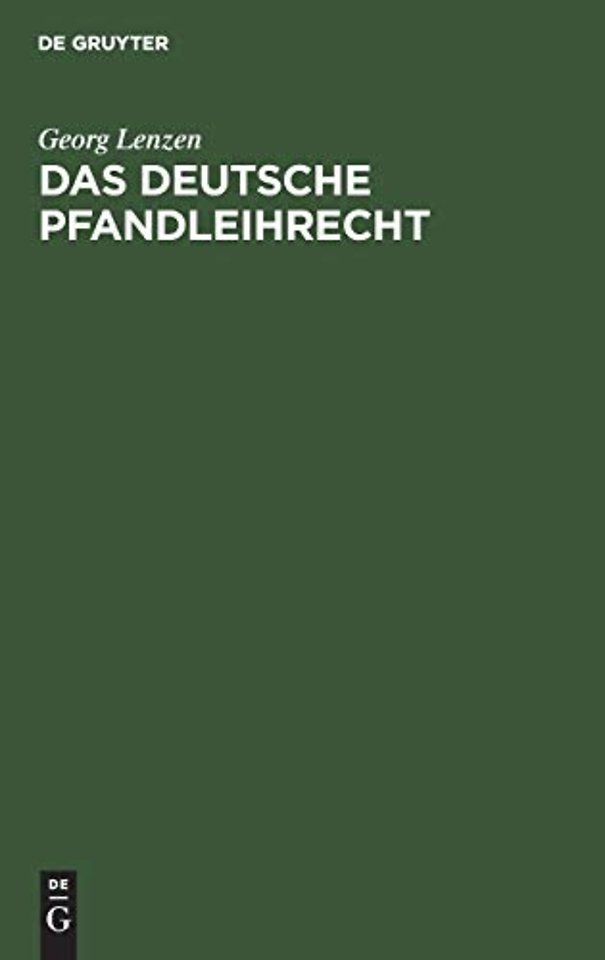 Das deutsche Pfandleihrecht