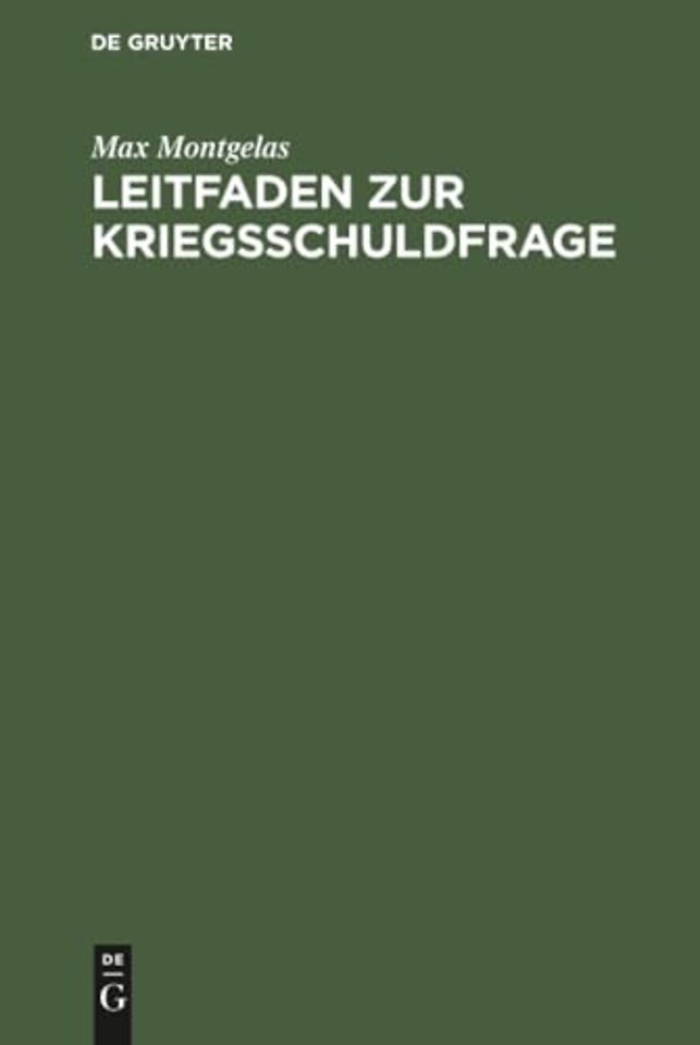 Leitfaden zur Kriegsschuldfrage