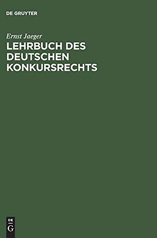 Lehrbuch des deutschen Konkursrechts