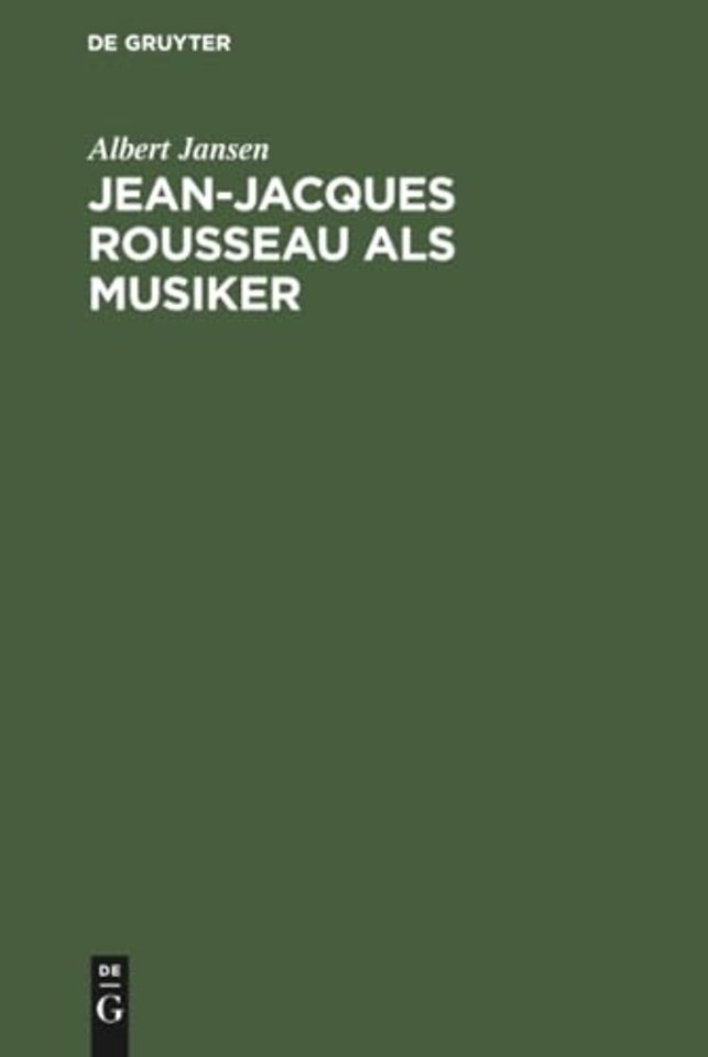 Jean–Jacques Rousseau als Musiker