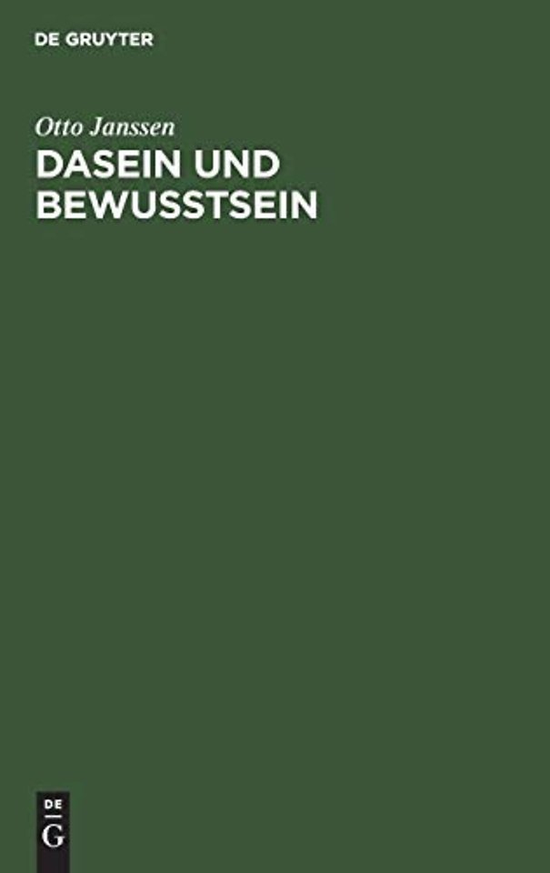 Dasein Und Bewusstsein