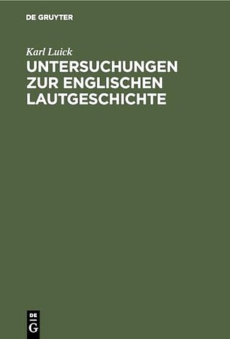 Untersuchungen zur englischen Lautgeschichte