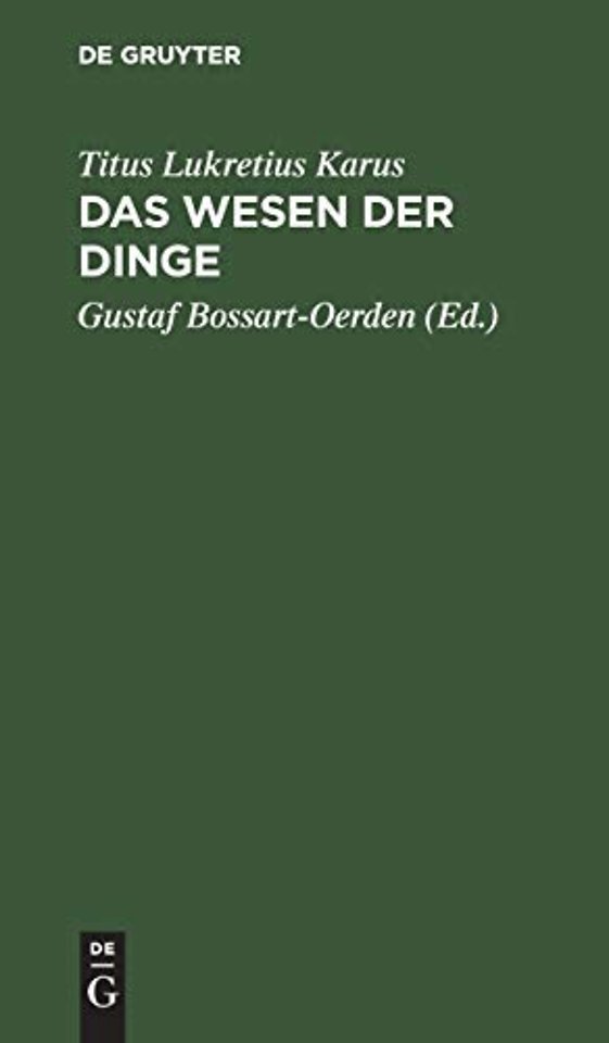 Das Wesen der Dinge