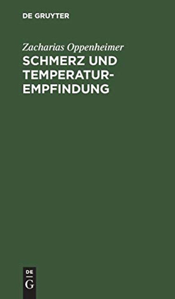 Schmerz und Temperaturempfindung