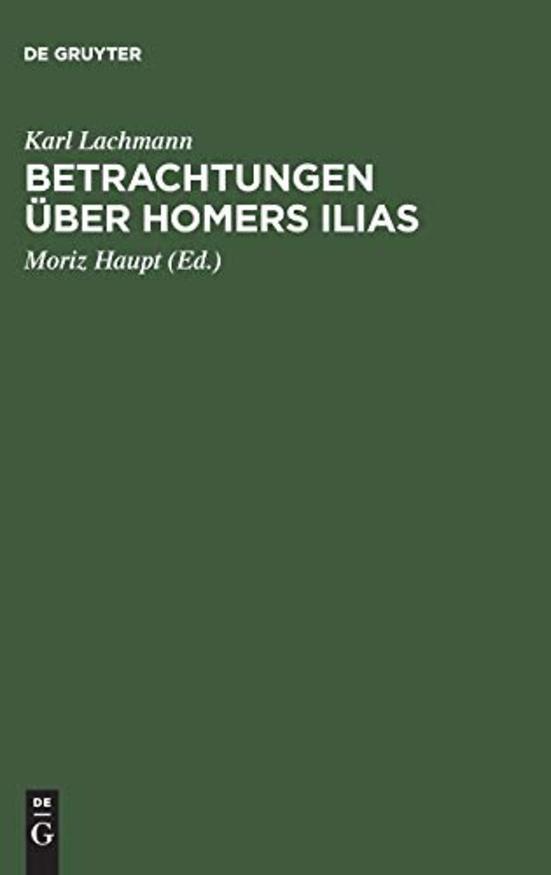 Betrachtungen über Homers Ilias