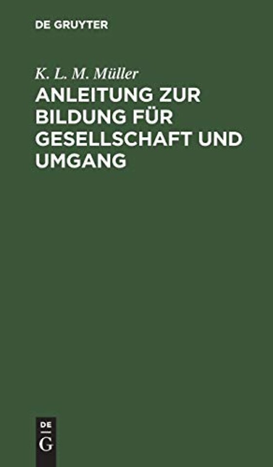 Anleitung zur Bildung für Gesellschaft und Umgang