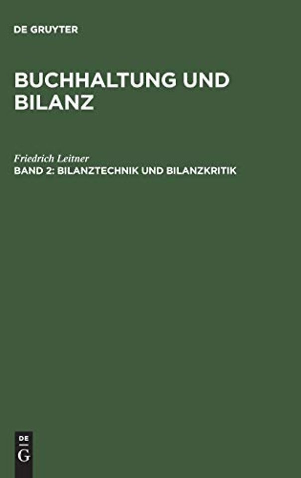 Bilanztechnik und Bilanzkritik
