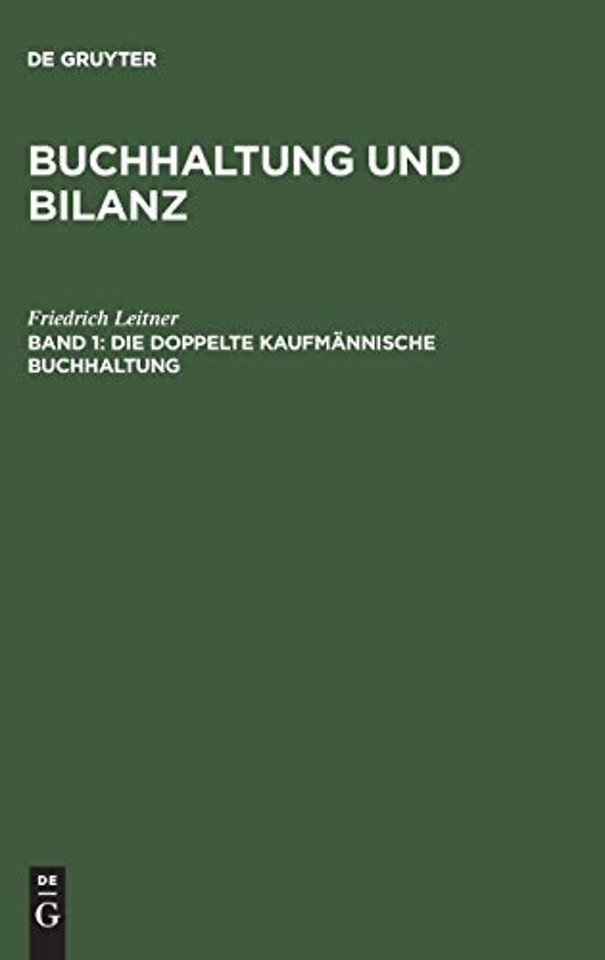Die doppelte kaufmännische Buchhaltung