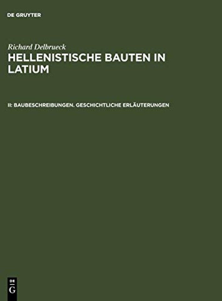 Baubeschreibungen. Geschichtliche Erläuterungen