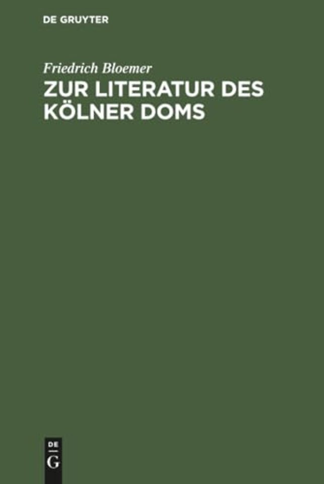 Zur Literatur des Kölner Doms