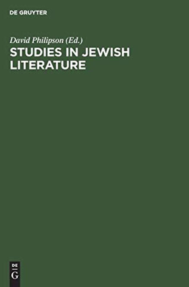 Studies in Jewish literature – Issued in honor of Professor Kaufmann Kohler ... on the occasion of his seventieth birthday, may the tenth nineteen hu