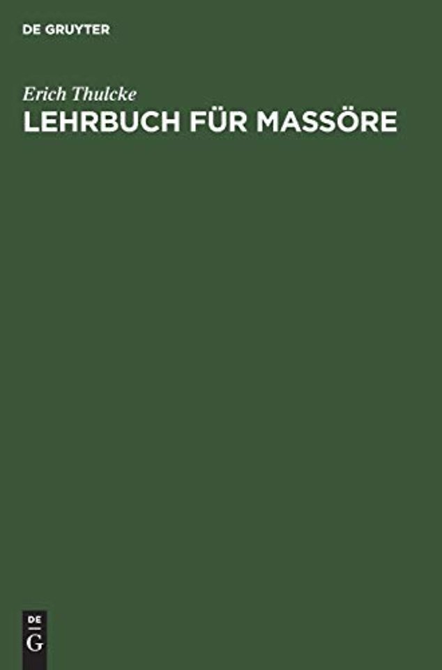 Lehrbuch für Massöre
