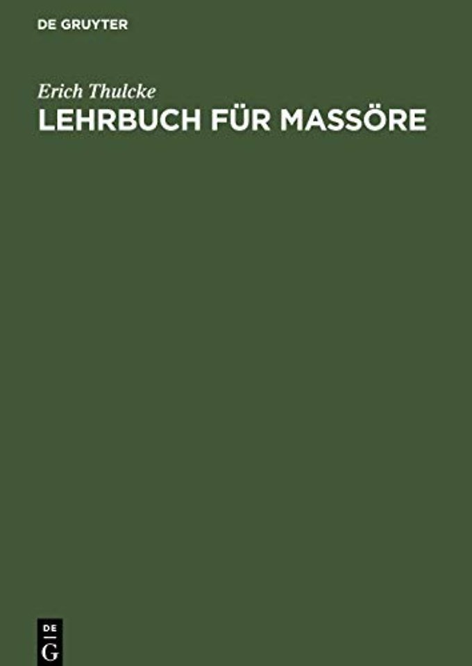 Lehrbuch für Massöre