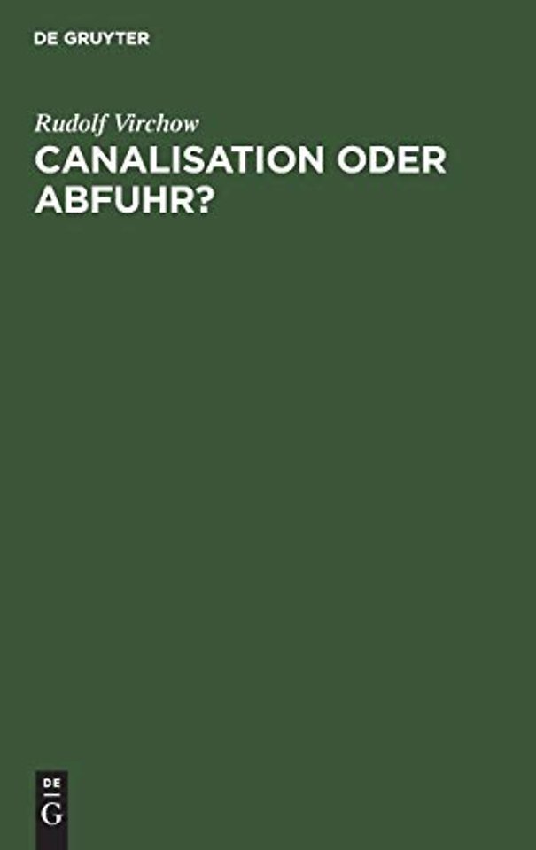 Canalisation oder Abfuhr? – Eine hygienische Studie