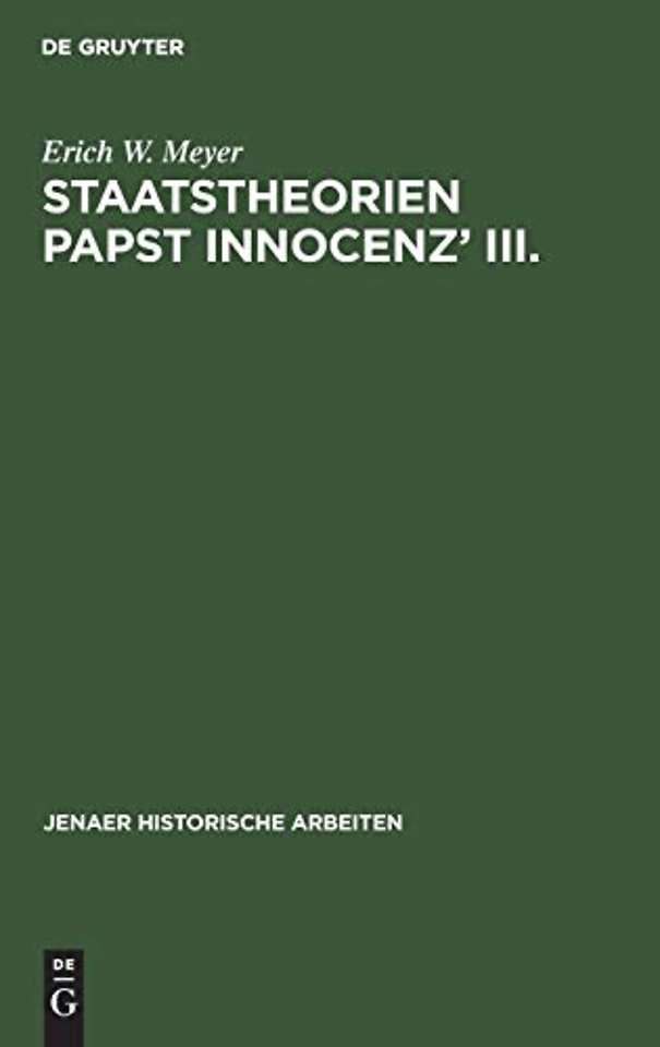 Staatstheorien Papst Innocenz' III.