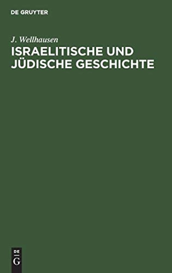 Israelitische und jüdische Geschichte