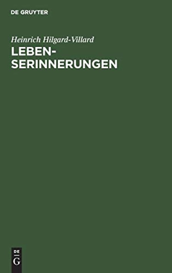 Lebenserinnerungen – Ein Bürger zweier Welten 1835–1900
