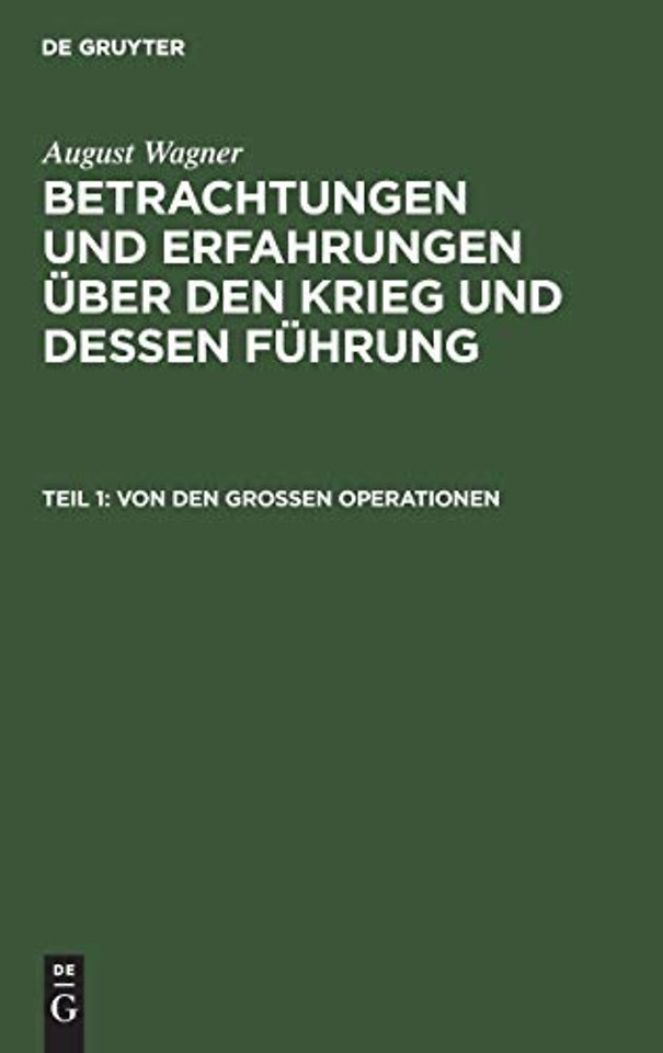 Von den groβen Operationen