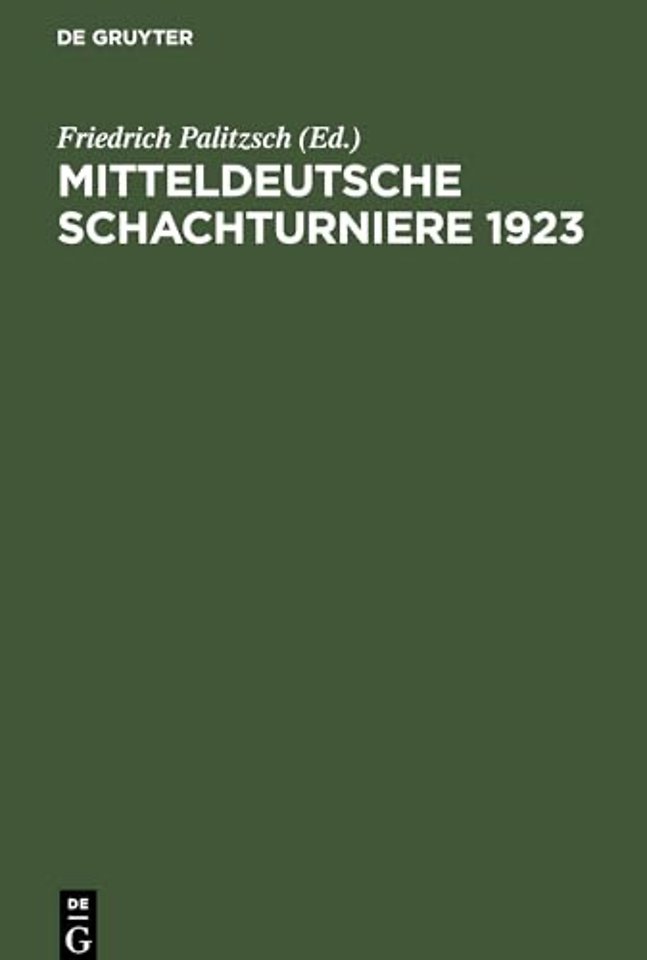 Mitteldeutsche Schachturniere 1923
