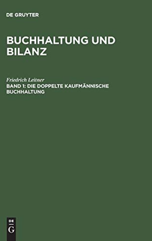 Die doppelte kaufmannische Buchhaltung