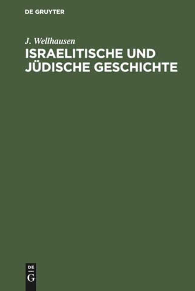 Israelitische und jüdische Geschichte