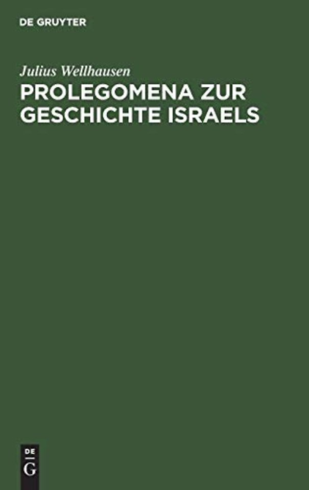 Prolegomena zur Geschichte Israels