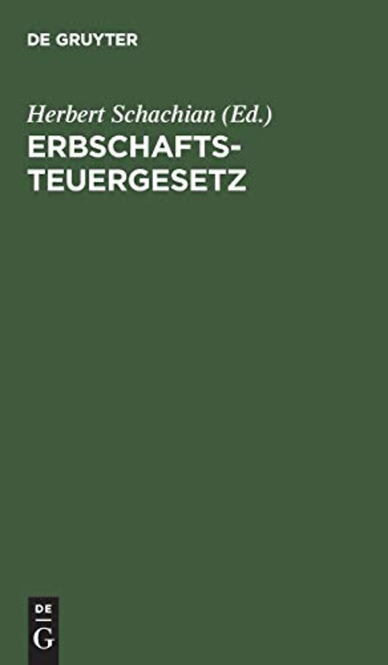 Erbschaftsteuergesetz – Fassung vom 25. Juni 1931