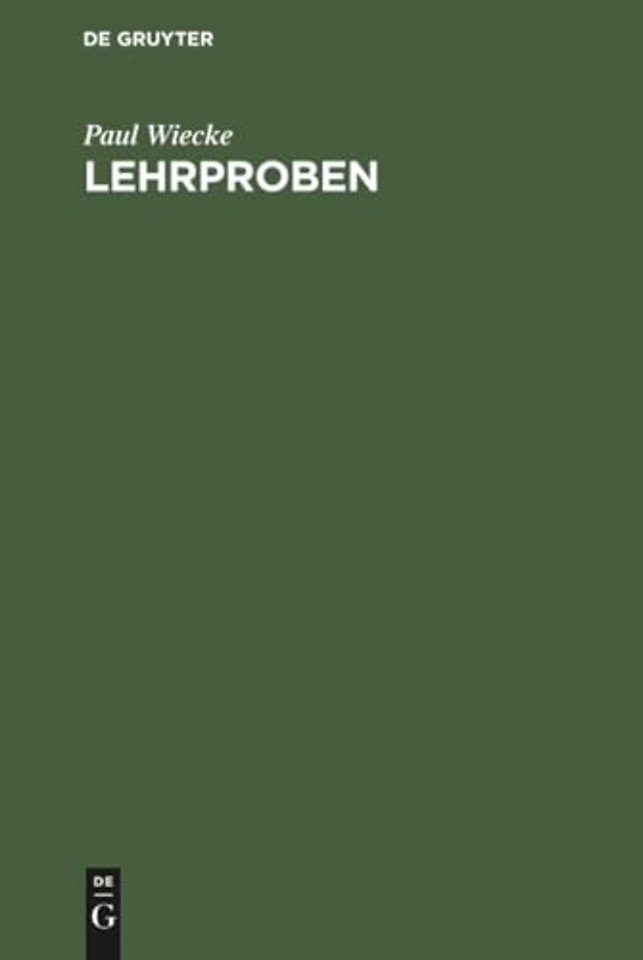 Lehrproben – Geometrische und algebraische Betrachtungen über Maxima und Minima