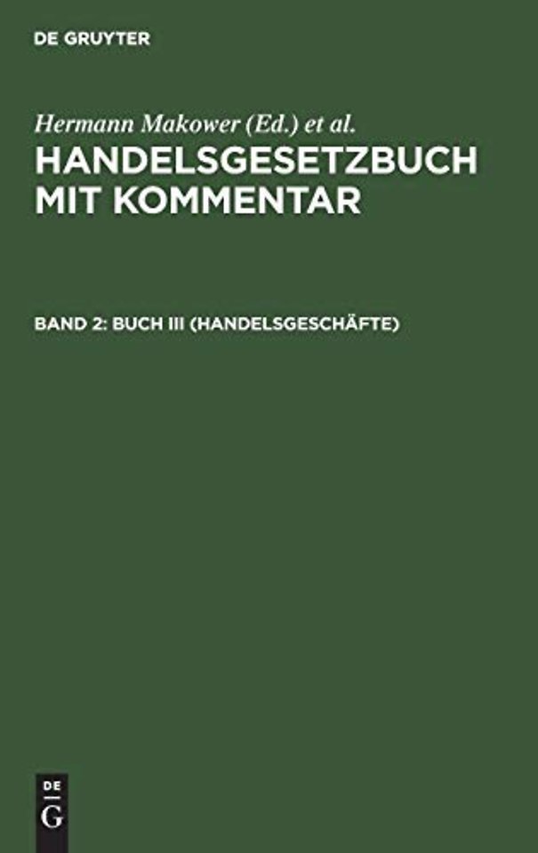 Buch III (Handelsgeschäfte)