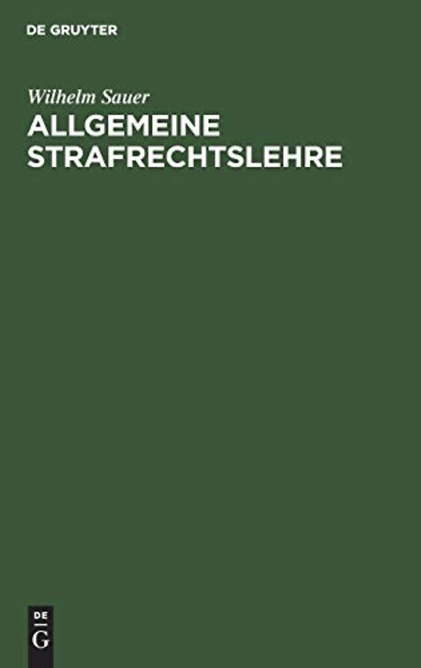 Allgemeine Strafrechtslehre