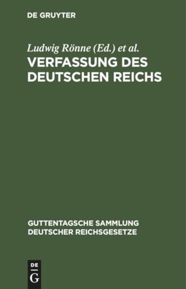 Verfassung des Deutschen Reichs – (Gegeben Berlin, den 16. April 1871)
