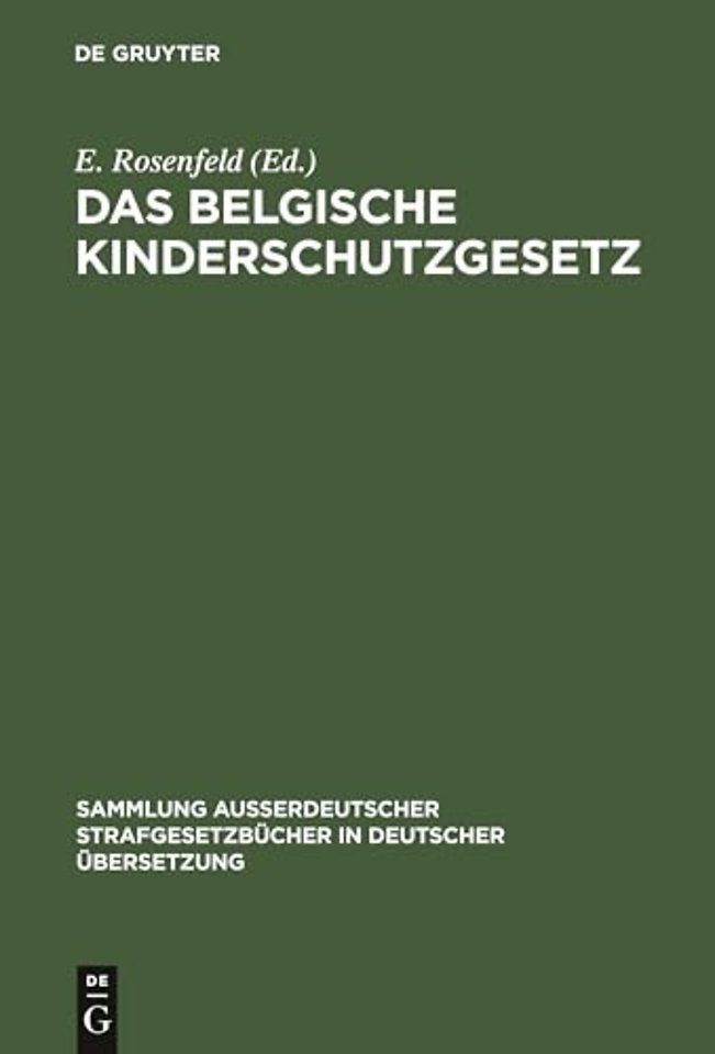 Das Belgische Kinderschutzgesetz