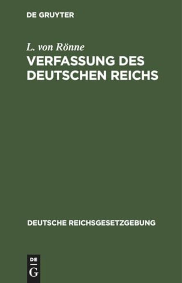 Verfassung Des Deutschen Reichs