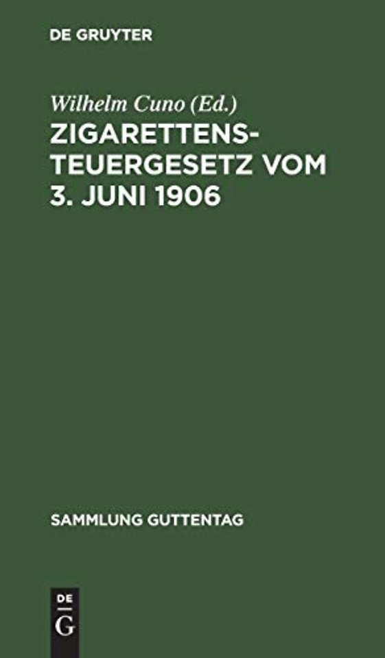 Zigarettensteuergesetz vom 3. Juni 1906