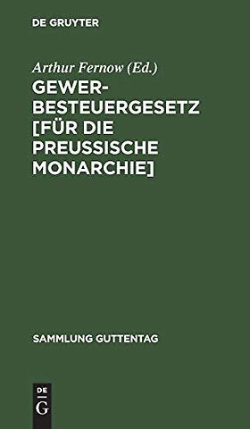 Gewerbesteuergesetz [für die Preussische Monarch – Vom 24. Juni 1891