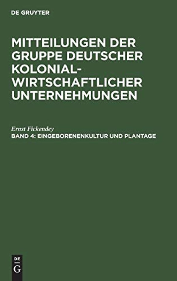 Eingeborenenkultur und Plantage
