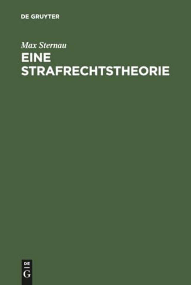 Eine Strafrechtstheorie