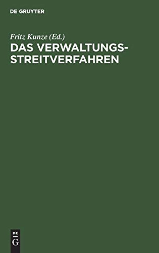 Das Verwaltungsstreitverfahren