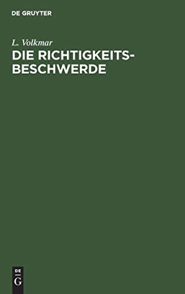 Die Richtigkeits-Beschwerde