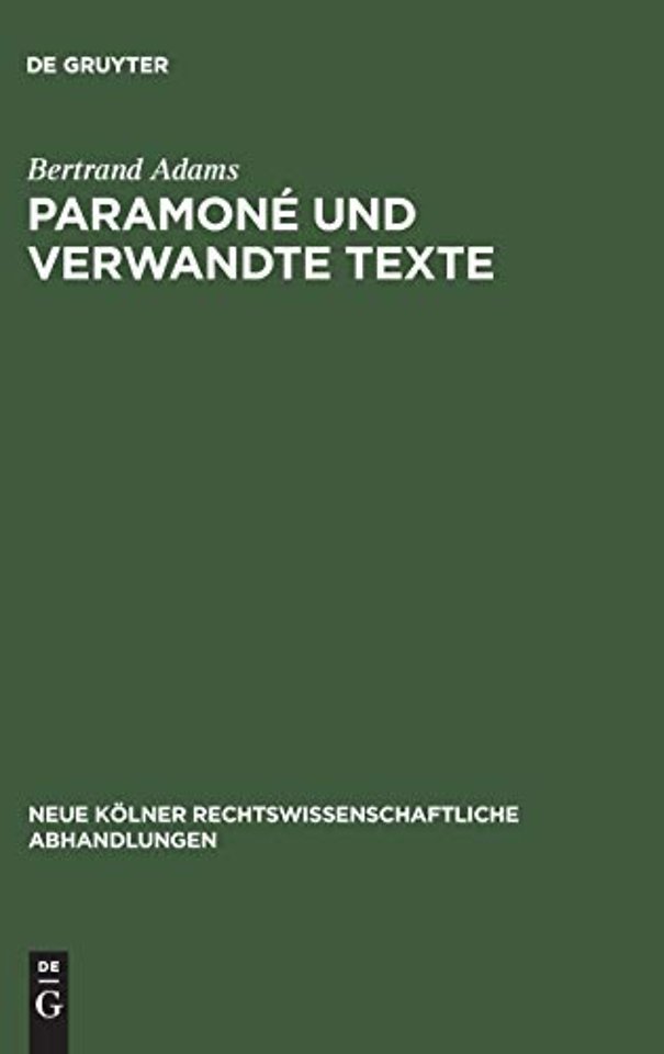 Paramone und verwandte Texte