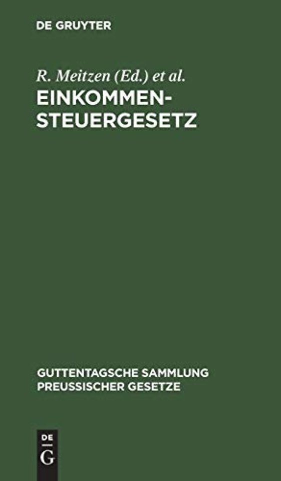 Einkommensteuergesetz – Vom 24. Juni 1891