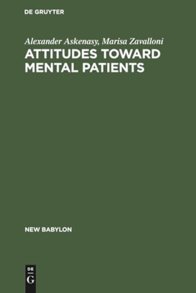 Attitudes toward mental patients – A study across cultures