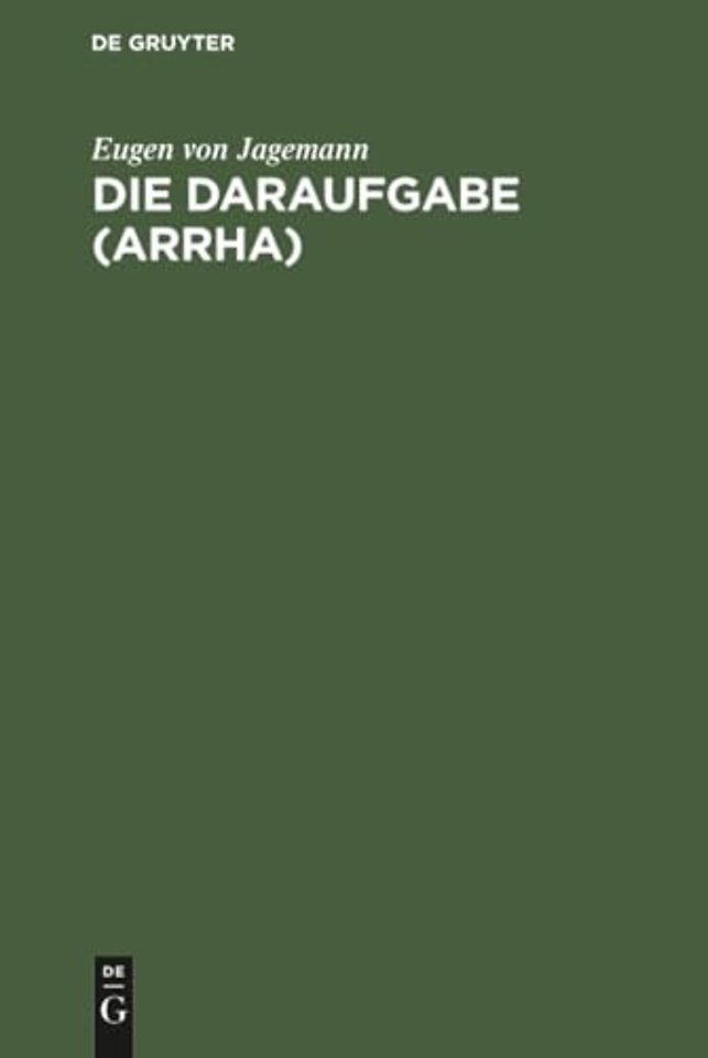 Die Daraufgabe (Arrha)