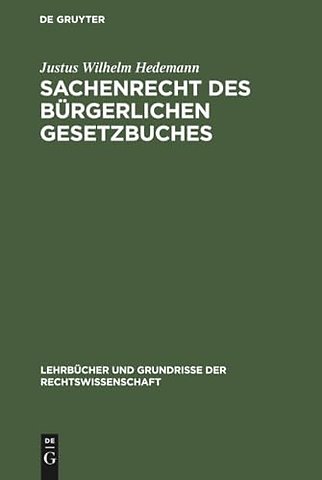 Sachenrecht des Burgerlichen Gesetzbuches