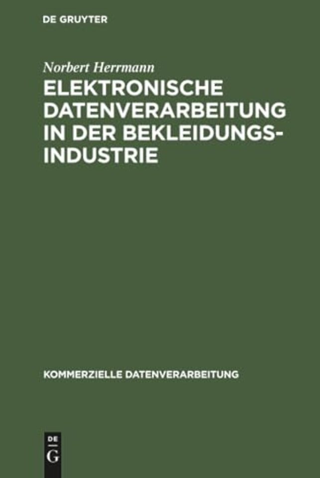 Elektronische Datenverarbeitung in der Bekleidungsindustrie