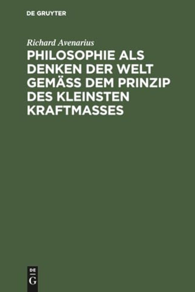 Philosophie als Denken der Welt gemäβ dem Prinzi – Prolegomena zu einer Kritik der reinen Erfahrung